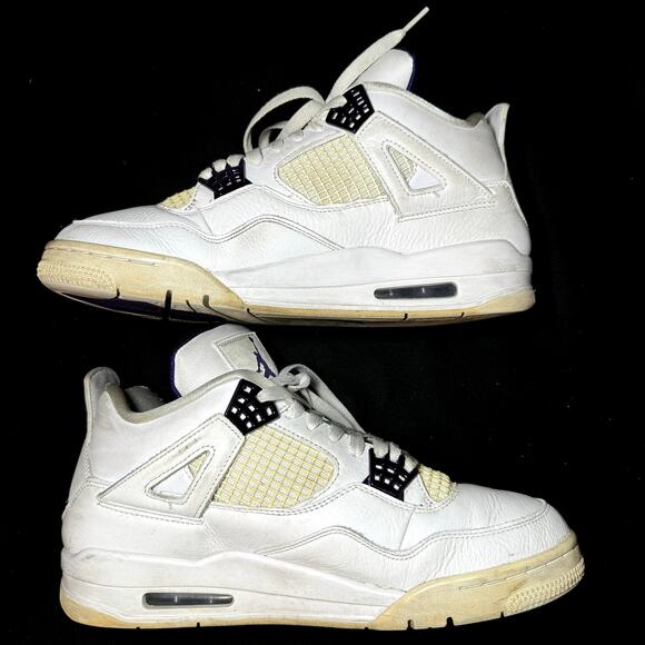 Nike Air Jordan 4 Retro Purple Metallic 2020 Men's Shoes - Size 10 - Picture 4 of 9